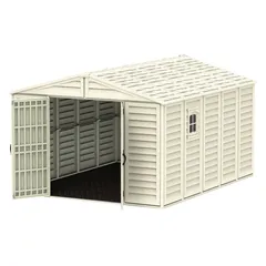 Duramax Aluminium & Vinyl Plastic Storage Shed (Ivory, 325 x 405 x 233.2 cm)