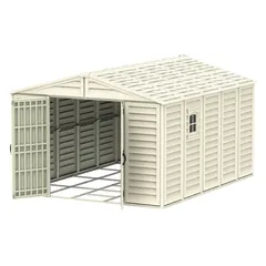 Duramax Aluminium & Vinyl Plastic Storage Shed (Ivory, 325 x 405 x 233.2 cm)