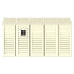 Duramax Aluminium & Vinyl Plastic Storage Shed (Ivory, 325 x 405 x 233.2 cm)