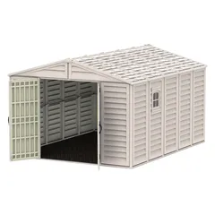 Duramax Aluminium & Vinyl Plastic Storage Shed (Adobe, 325 x 405 x 233.2 cm)