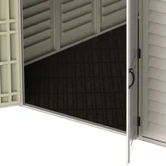 Duramax Aluminium & Vinyl Plastic Storage Shed (Adobe, 325 x 405 x 233.2 cm)