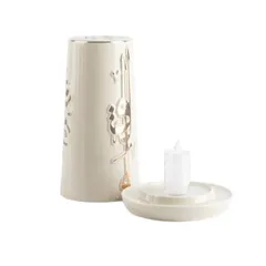 Otantik Liqaa Electronic Candle Holder (Large, Beige & Gold)