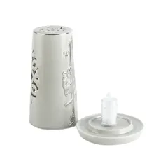 Otantik Liqaa Electronic Candle Holder (Large, Grey & Silver)