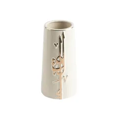 Otantik Liqaa Porcelain Flower Vase (Small, Beige & Gold)