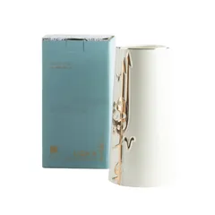 Otantik Liqaa Porcelain Flower Vase (Large, Pearl White & Gold)