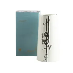 Otantik Liqaa Porcelain Flower Vase (Large, Pearl White & Silver)