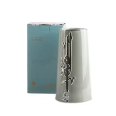 Otantik Liqaa Porcelain Flower Vase (Large, Grey & Silver)