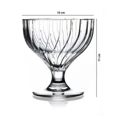 Pasabahce Bouquet Glass Icecream Cups Pack (240 ml, 2 Pc.)