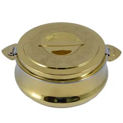 Home Maker Stainless Steel Hot Pot (Gold Etching, 5 L)
