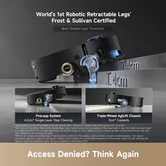 Dreame Aqua10 Ultra Roller Robot Vacuum Cleaner, RLH71DE-1-BLK (White, 6,400 mAh)