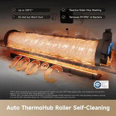 Dreame Aqua10 Ultra Roller Robot Vacuum Cleaner, RLH71DE-1-WHT (White, 6,400 mAh)