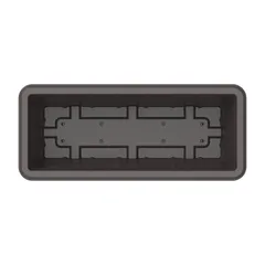 Cosmoplast Cedargrain Rectangular Plant Pot W/Tray (18 L, Dark Brown)