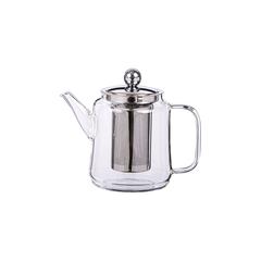 Taliona Classic Borosilicate Glass Tea Pot W/Steel Lid (800 ml)