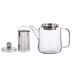 Taliona Classic Borosilicate Glass Tea Pot W/Steel Lid (800 ml)