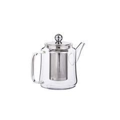 Taliona Classic Borosilicate Glass Tea Pot W/Steel Lid (800 ml)