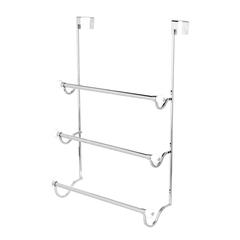 Interdesign 73410 Large Over Shower Door Towel Rack (49.5 x 58.9 x 23.6 cm, Silver)