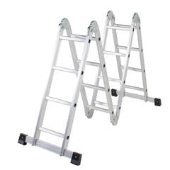 Homeworks 4X4 Multi-Purpose Aluminum Ladder (221 cm, Silver)