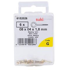 Suki 6152026 Round Head Eye Bolts (8 mm, Pack of 6)