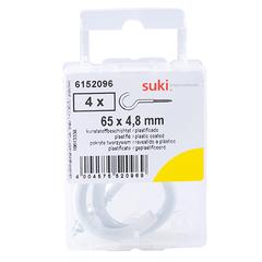 Suki Cloth-Line Hooks (65 mm, Pack of 4, White)