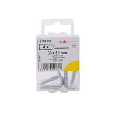 Suki Plain Cup Hook with Groove (30 x 5.2 mm, Pack of 4)