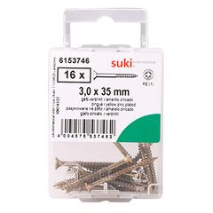 Suki 6153746 Chipboard Screws (4 x 0.3 cm, Pack of 16)