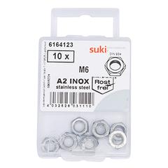 Suki 6164123 M6 Hex Nuts (10 mm, Pack of 10)