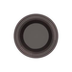 سلة مهملات ورقية بلاستيكية دائرية من كوزموبلاست(15 لتر ، بني غامق)