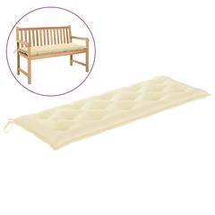 vidaXL Garden Bench Cushion Cream White 150x50x7 cm Fabric
