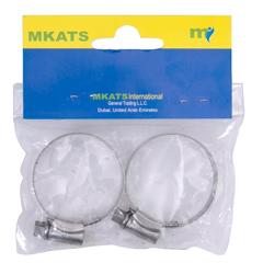Mkats Stainless Steel Orbit Hose Clips (Size 1X, Pack of 2 )