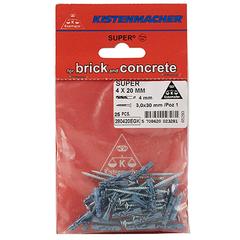 Kistenmacher Screw Fastener & Anchor (2 x 0.4 cm, Pack of 25)