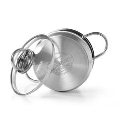 Fissman Monica Stainless Steel Stockpot W/Glass Lid (20 cm)