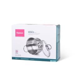 Fissman Monica Stainless Steel Stockpot W/Glass Lid (20 cm)