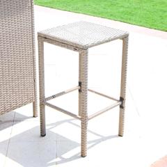 Modern Rattan & Steel High Chair & Table Set Danube Home