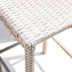 Modern Rattan & Steel High Chair & Table Set Danube Home