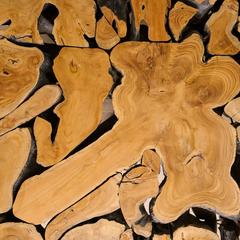 Wooden Mosaic Coffee Table Wood Culture (80 x 80 x 40 cm)