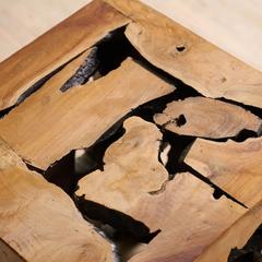 Wooden Mosaic Coffee Table Wood Culture (80 x 80 x 40 cm)