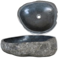 vidaXL Basin River Stone Oval 45-53 cm