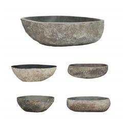 vidaXL Basin River Stone Oval 45-53 cm