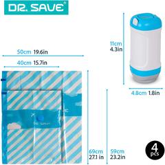 Dr. Save Vacuum Sealer & Reusable Storage Bags Travel Set