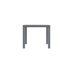 Cedargrain 6-Seater Plastic Outdoor Dining Table Cosmoplast (Dark Grey)