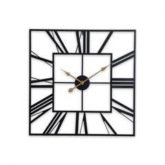 ساعة حائط ثينكر حول الإمارات (60 × 60 سم ، أسود)