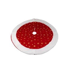 Homesmiths Velvet Christmas Tree Skirt (90 cm, Red)