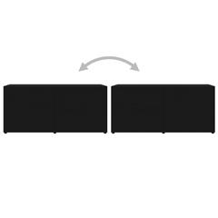 vidaXL TV Cabinet Black 80x34x36 cm Engineered Wood
