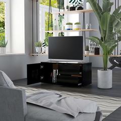 vidaXL TV Cabinet Black 80x34x36 cm Engineered Wood