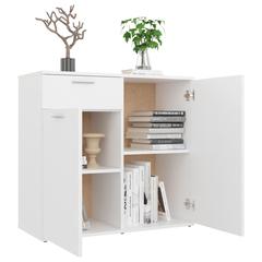 vidaXL Engineered Wood Sideboard (80 x 36 x 75 cm, White)