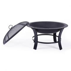 Round Metal Fire Pit (60 x 66 x 51 cm, Black)