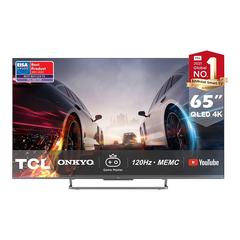 تلفزيون سمارت 65 بوصة QLED 4K ألترا HD بنظام اندرويد 65C815 تي سي إل