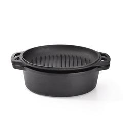 Fissman Non-Stick Cast Iron Casserole W/Griddle Pan Lid (29 cm)
