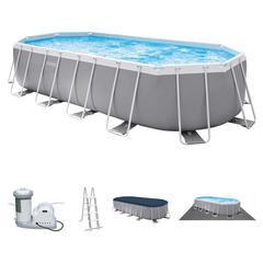 Intex Prism Frame Oval Pool Set (610 x 305 x 122 cm)