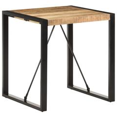 vidaXL Dining Table 70x70x75 cm Solid Rough Mango Wood